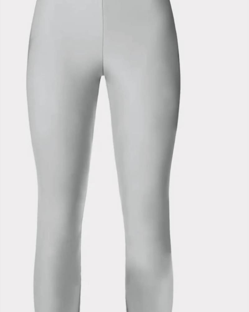 Front of a size L Logo Leggings in Mineral in Mineral by Herve Leger. | dia_product_style_image_id:338515